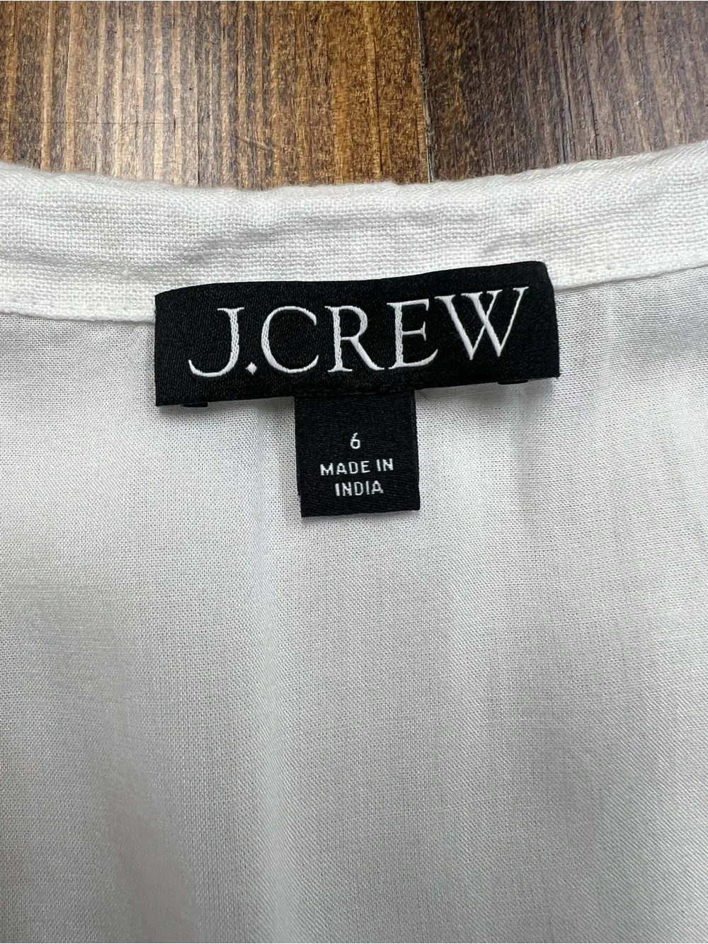 J. Crew Linen mini dress in White Size 6